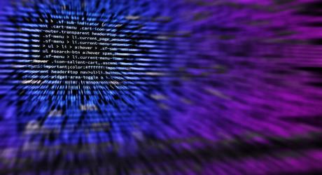 A blurred page of code