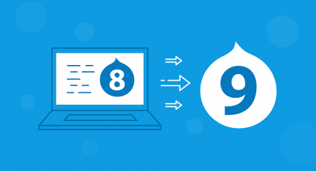 Drupal 8 to 9 illustration