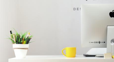 Mac on a desk