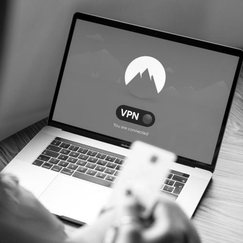A laptop screen depicting a VPN