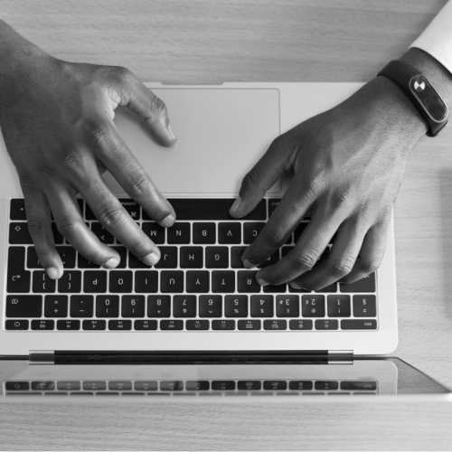 Person using their laptop